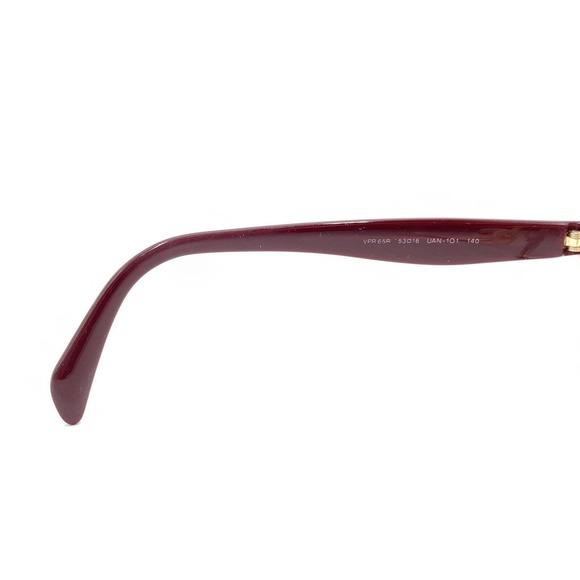 Prada VPR 65R UAN-1O1 Dark Red Gold Eyeglasses Frames 53-16 140 Italy Designer - Picture 10 of 12